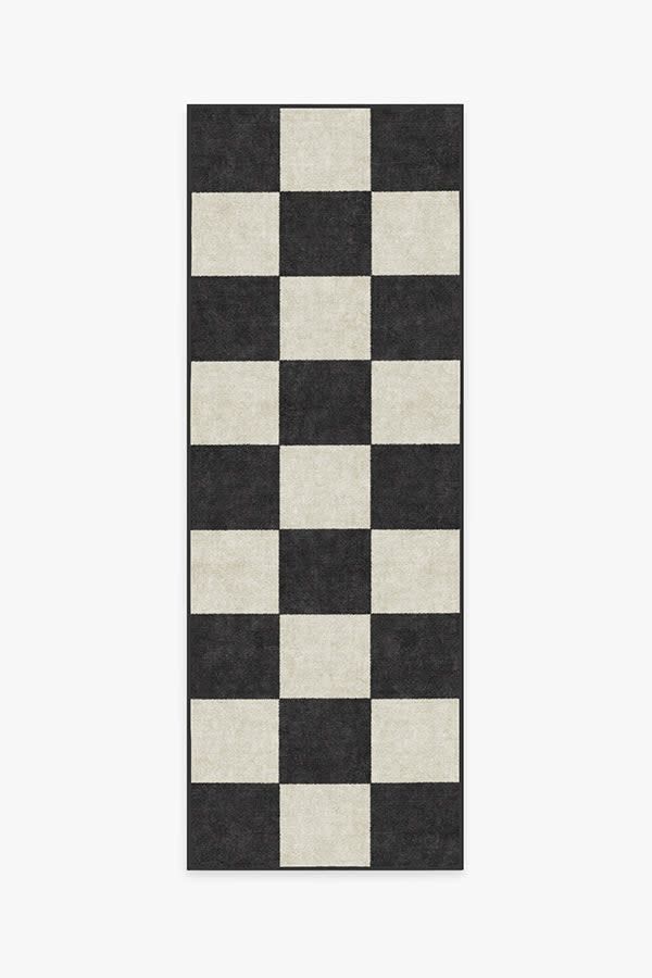 Jaque Checkered Black Rug