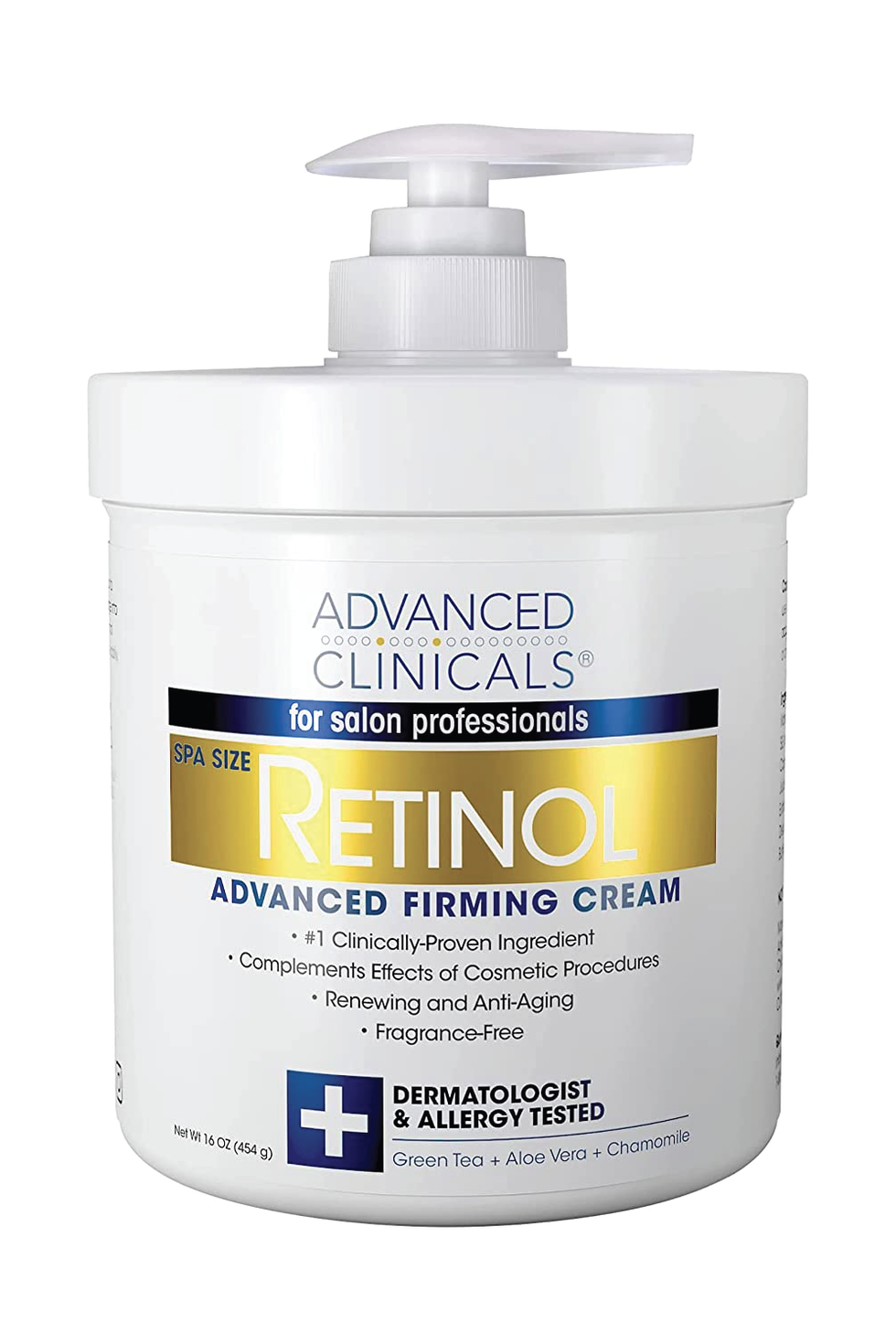 Retinol Body Lotion Moisturizer Face & Body Cream & Crepey Skin Care Treatment, Anti Aging Retinol Cream Targets Appearance Of Wrinkles, Sagging Skin, & Sun Damaged Skin, 16 Oz