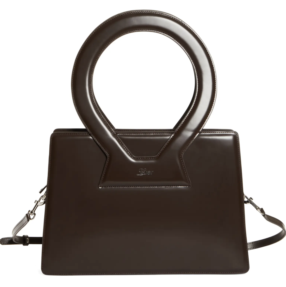 Ana Large Smooth Leather Top Handle Bag