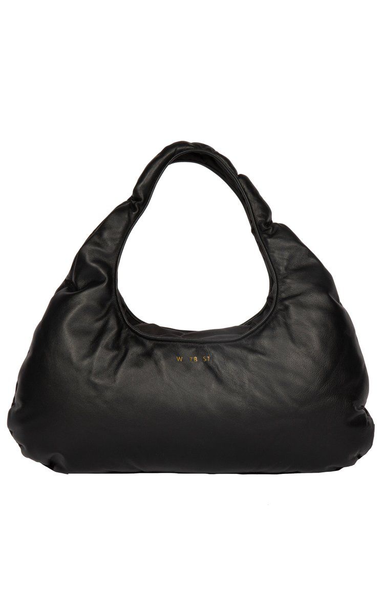 Ladies Medium Size Black Leather Backpack Purse