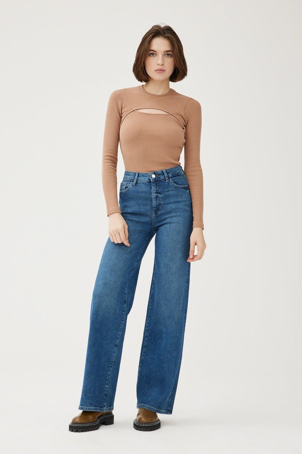 Zara ZW the sailor cropped flare jeans size 2 NWT in 2023