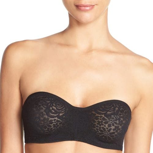 DELIMIRA Women's Strapless Bra Lace Underwire Unlined Large Bust Support  Convertible Strap 