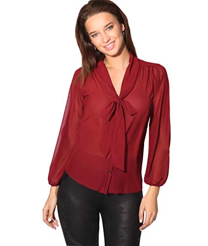 Blusa de mujer con lazo en el cuello