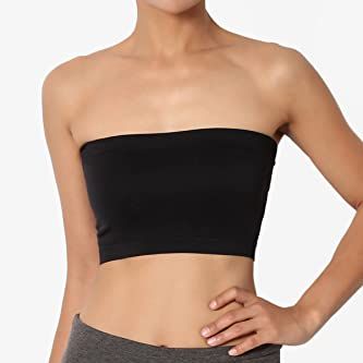 Padded Tube Bras for Women Bandeau Strapless Tube Top Bras Wire No Pad  Plain Tube Tops for Women (Black, L) : : Clothing, Shoes &  Accessories