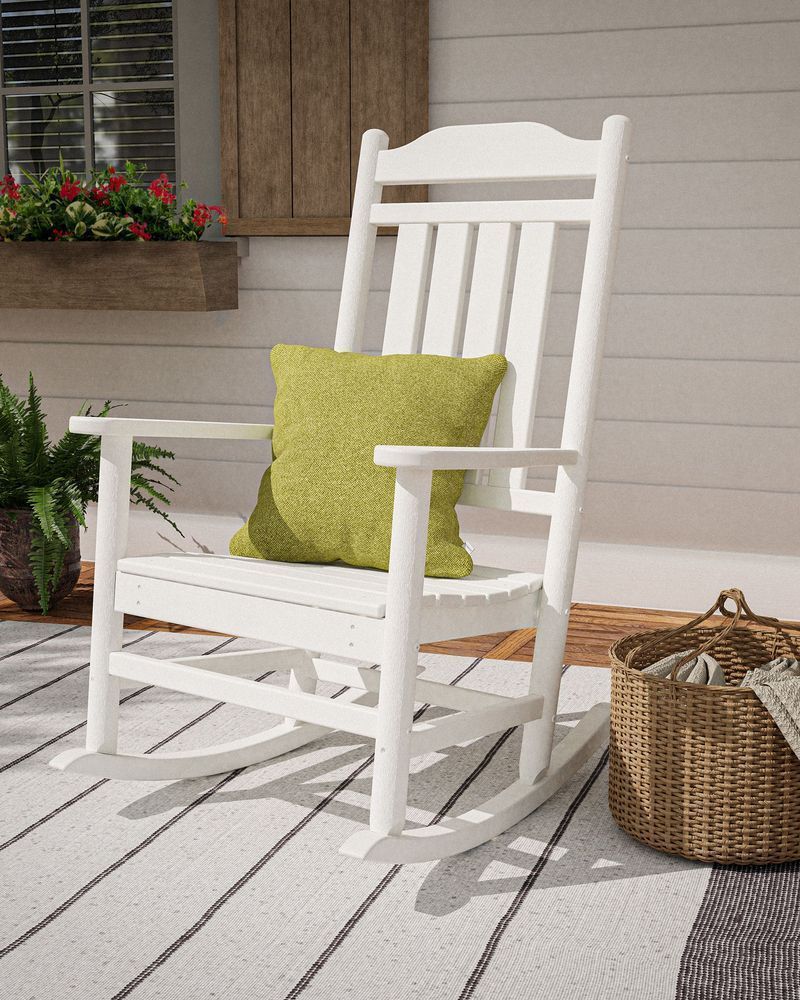 White wooden deals outdoor rocking chairs