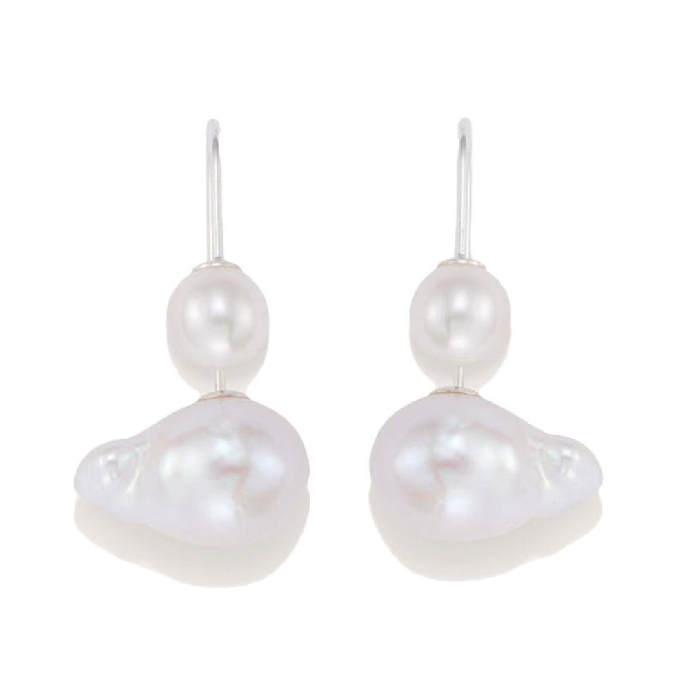 Cloud Pearl Earrings Silver