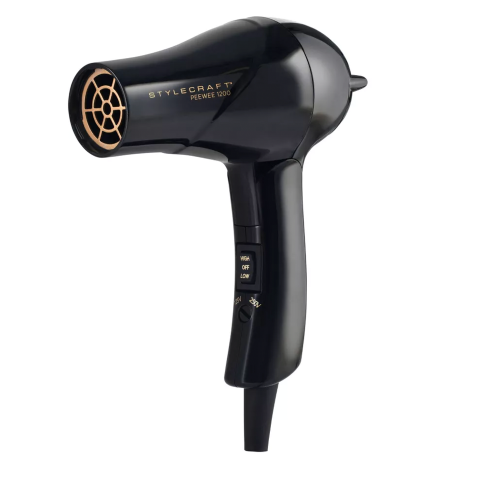 PeeWee 1200 Compact Travel Hair Dryer