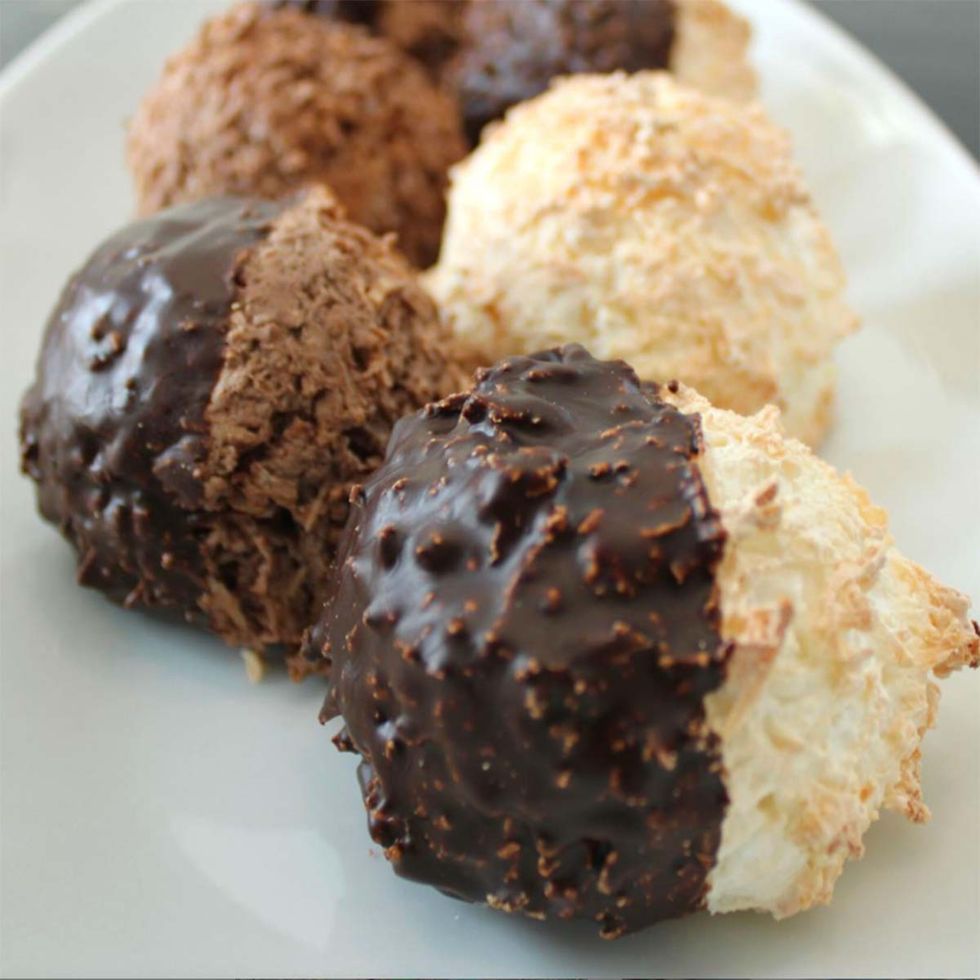 The Goddess and Grocer Chocolate Dipped Coconut Macaroons