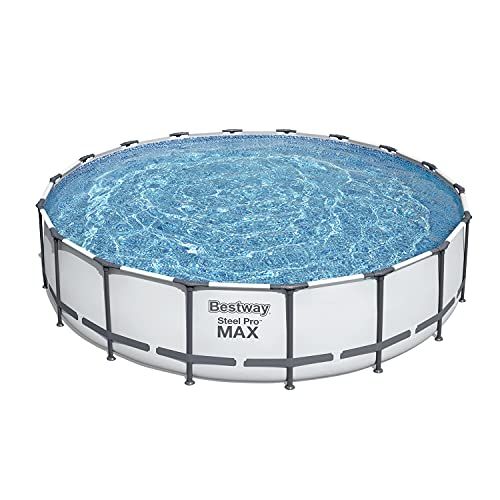 Steel Pro MAX 18-Foot x 48-Inch Round Metal Frame Above Ground Outdoor Swimming Pool Set