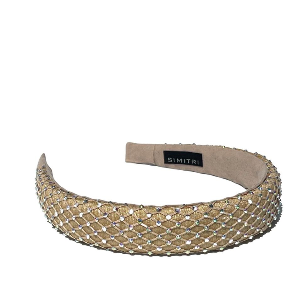 Beige Fishnet Headband