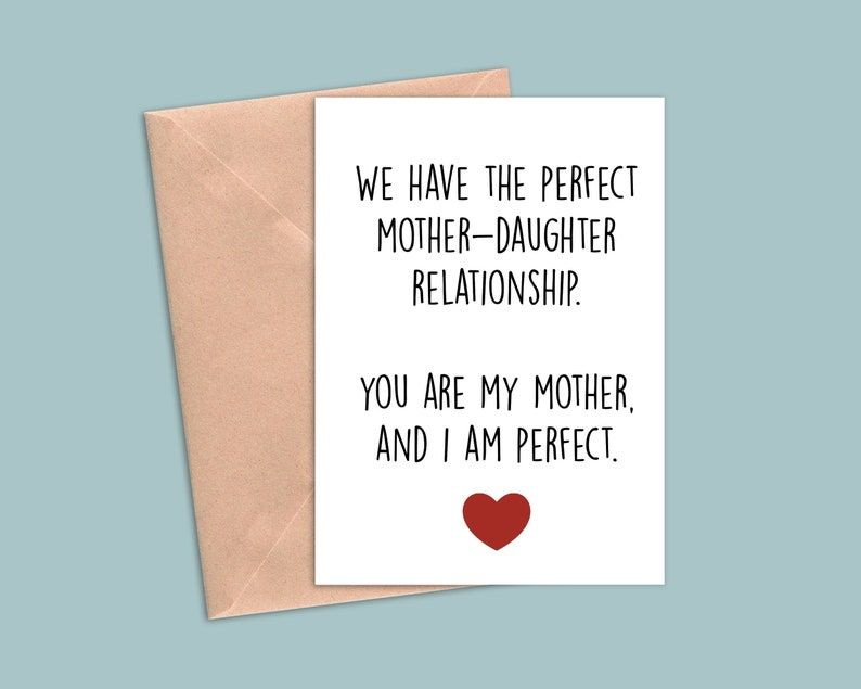 Funny mothers hot sale day card ideas