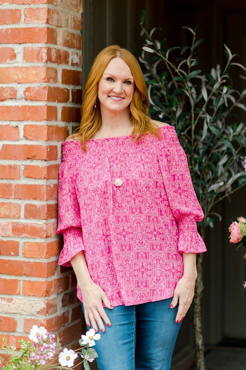 The Pioneer Woman Off The Shoulder ¾ Sleeve Blouse