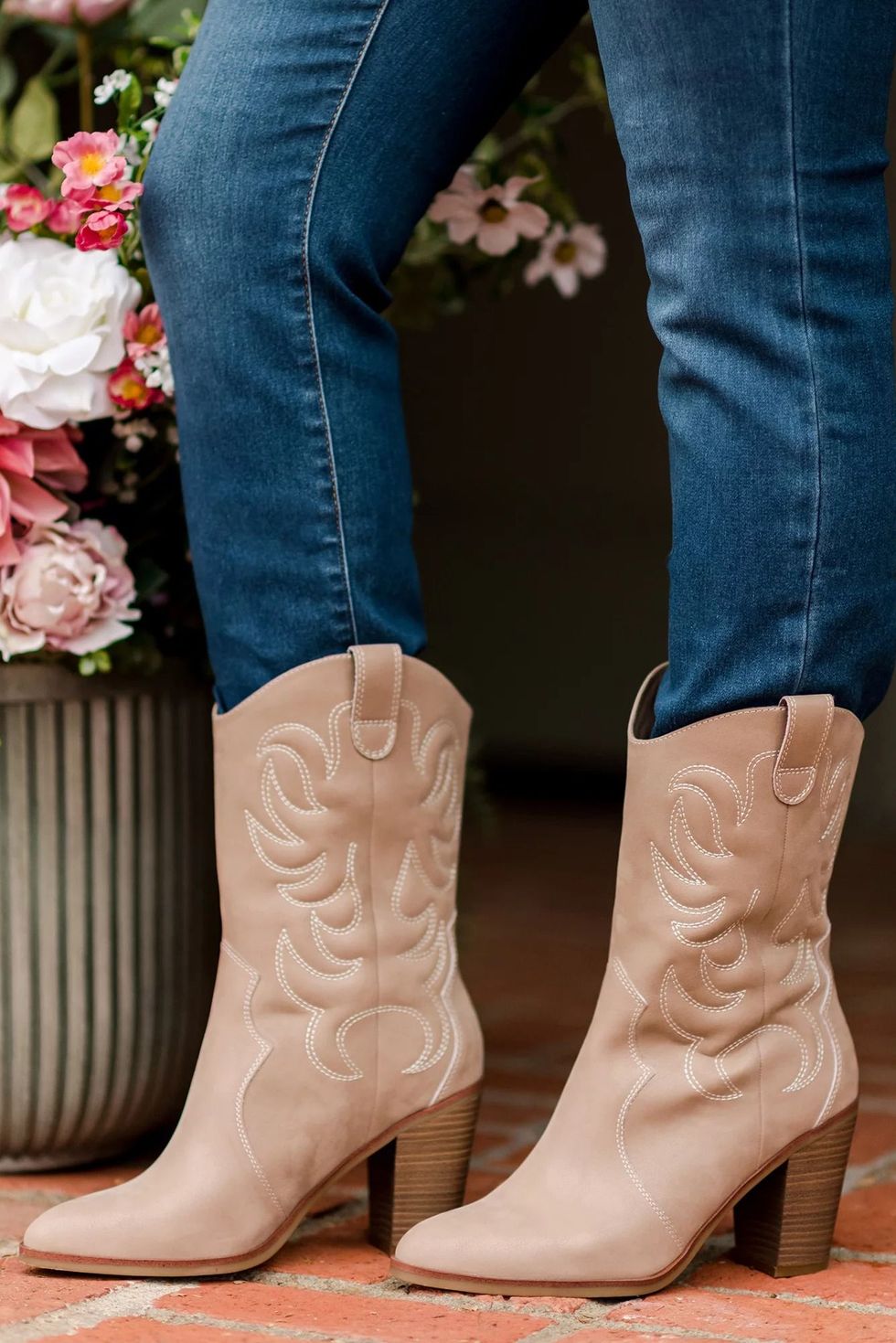 The Pioneer Woman Embroidered Mid-Calf Cowboy Boot