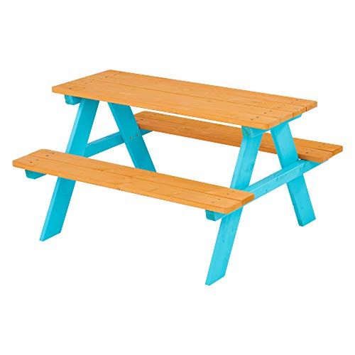  Kids Outdoor Table With Built-in Benches