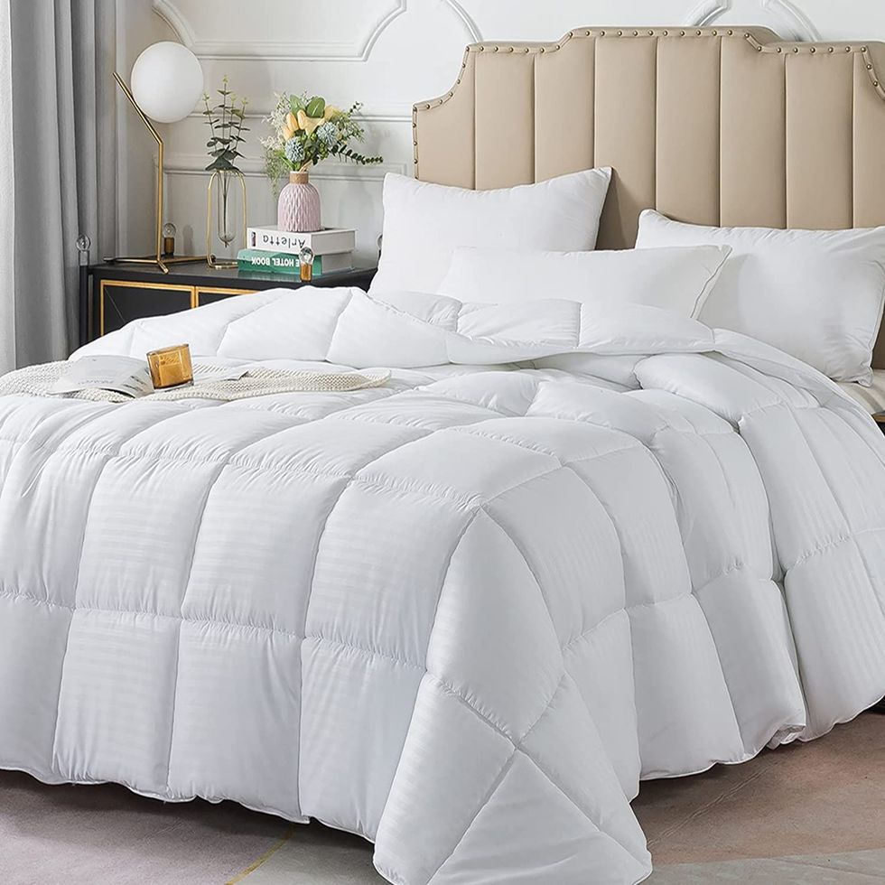 Utopia Bedding All Season Comforter Quilted Down Alternative - White Cal  King