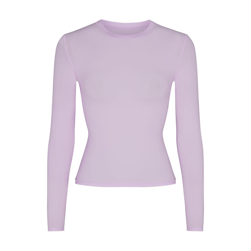 Cute Star Crop Top T-Shirt - Lilac Purple