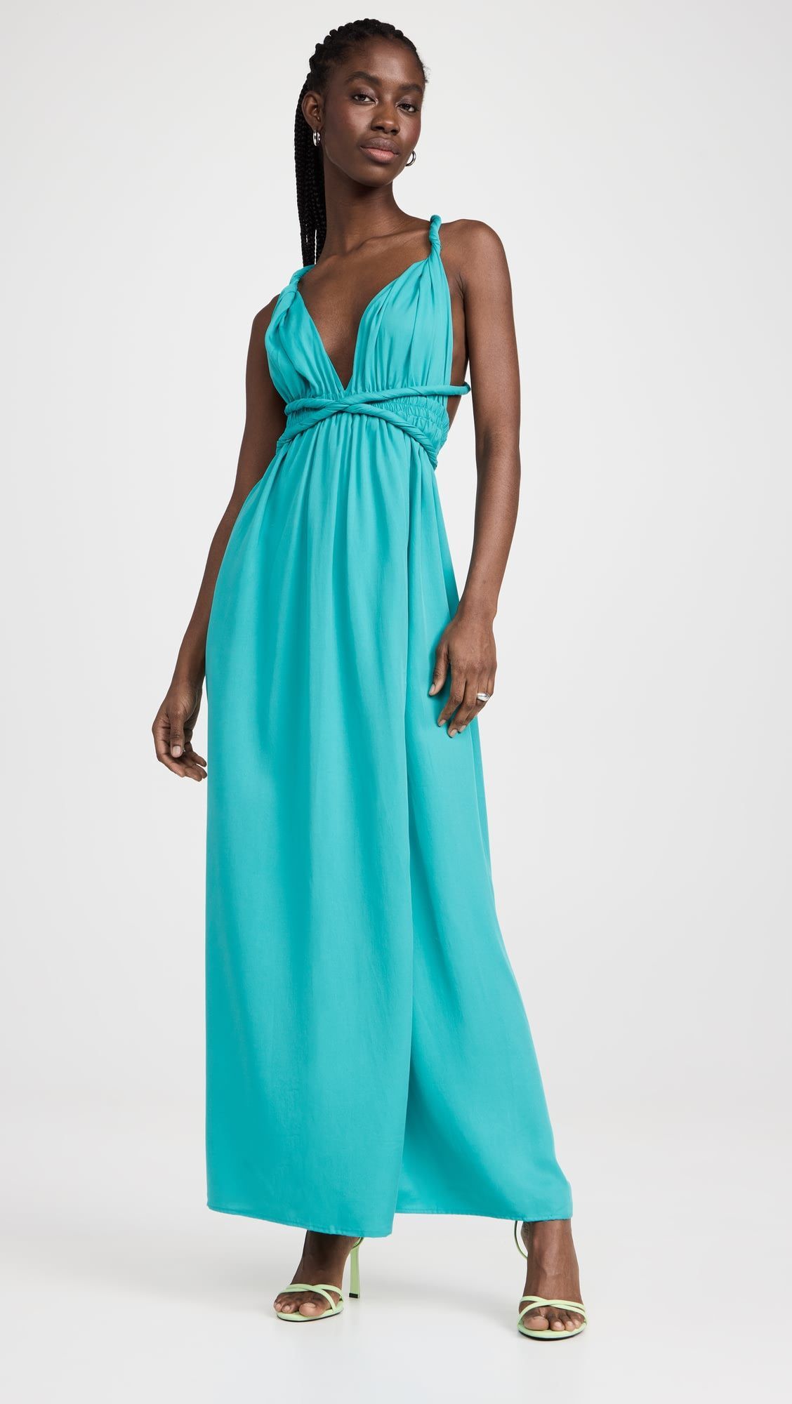 Bright teal best sale bridesmaid dresses