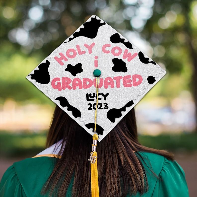 Holy Cow Graduation Cap