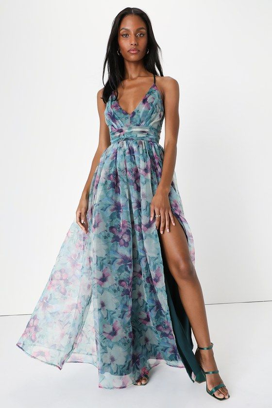 Dark floral bridesmaid dresses sale