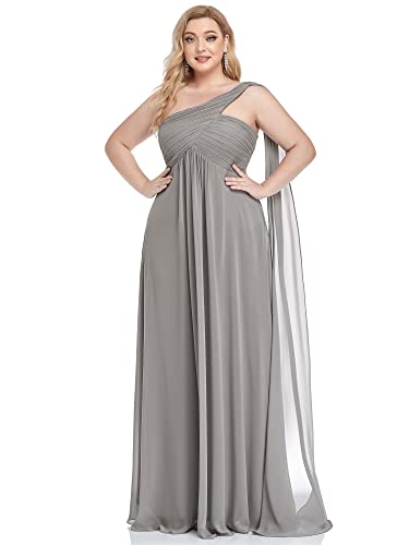 Ever-Pretty Womens Maxi Ribbon One Shoulder Bridesmaid Dress 