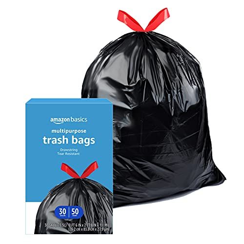 Amazon Basics Multipurpose Drawstring Trash Bags