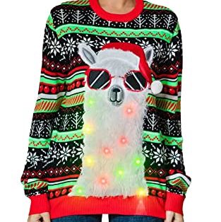 Unisex Ugly Christmas Sweater LED Light 