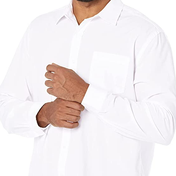 Men's Regular-Fit Long-Sleeve Casual Poplin Shirt