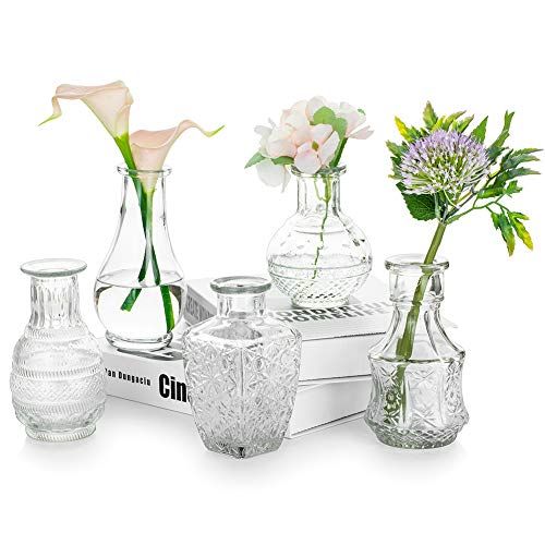 Vintage Clear Glass Vase Set