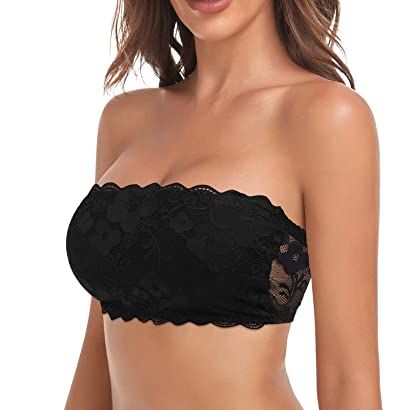 Women Double Layers Plus Size Strapless Bra Bandeau Tube Removable Padded  Top Stretchy Bras Plus Size S-3XL