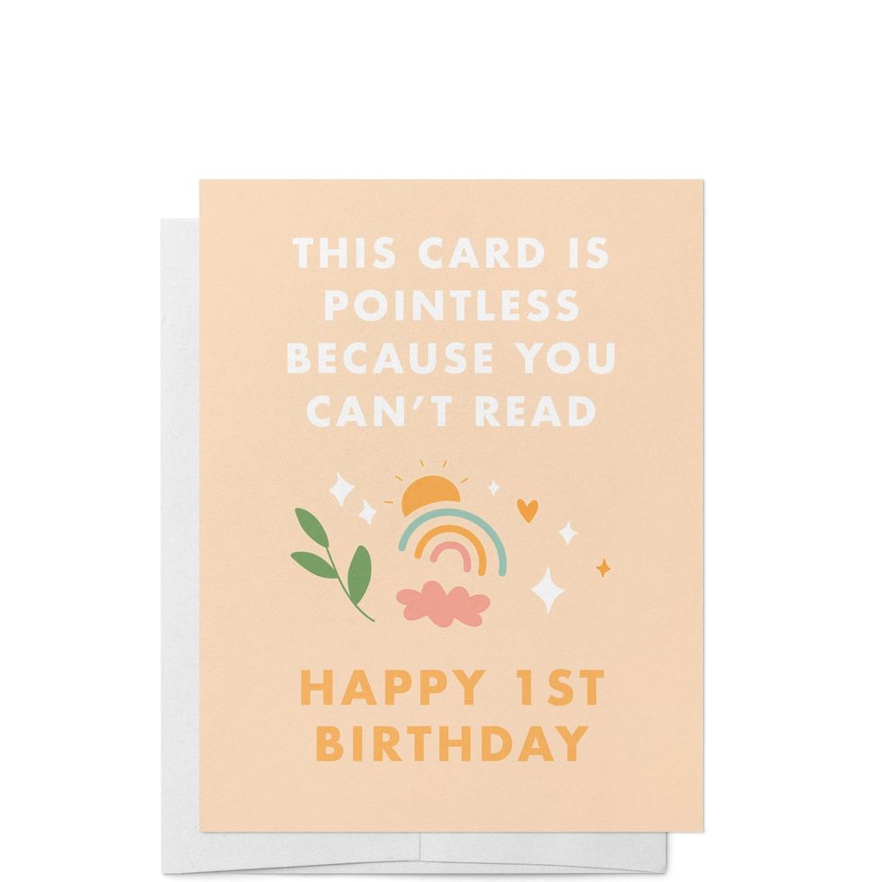 Pointless First Birthday Card
