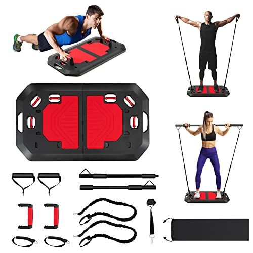 NEW START SYSTEMS - Pilates Bar Kit with Resistance Bands [3 Pairs] -  Innovative 3 Section Pilate Bar