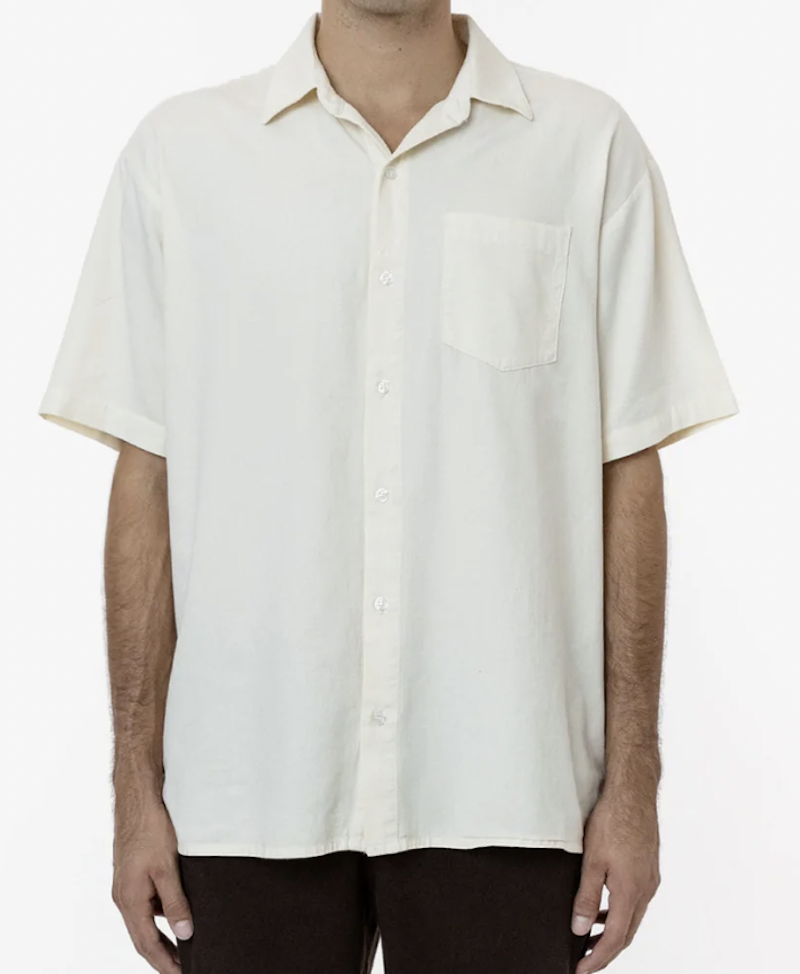 Cotton Twill Casual Button Up Shirt