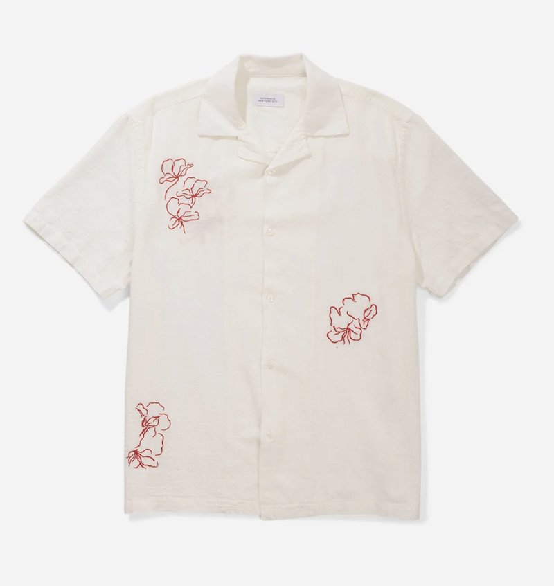 Canty SZ Embroidered Gauze Short Sleeve Shirt