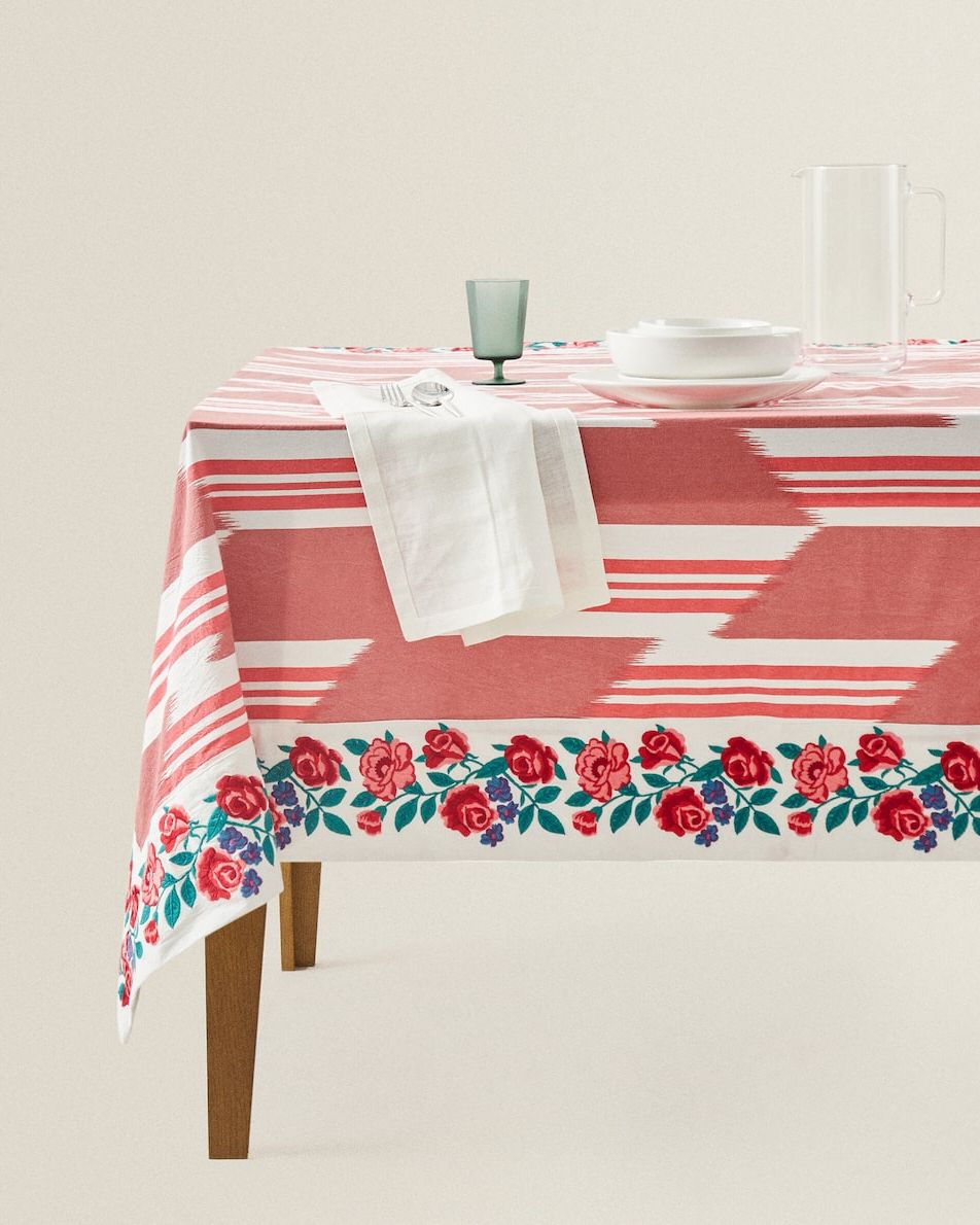Embroidered Cotton Tablecloth