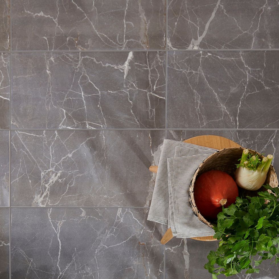 Grey Marble effect Ceramic Wall & Floor Tile