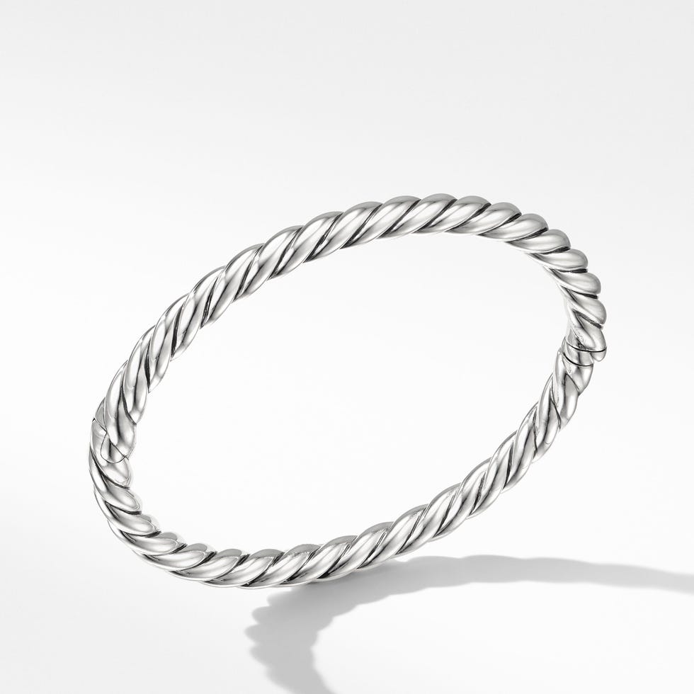 Sculpted Cable Bracelet in Sterling Silver