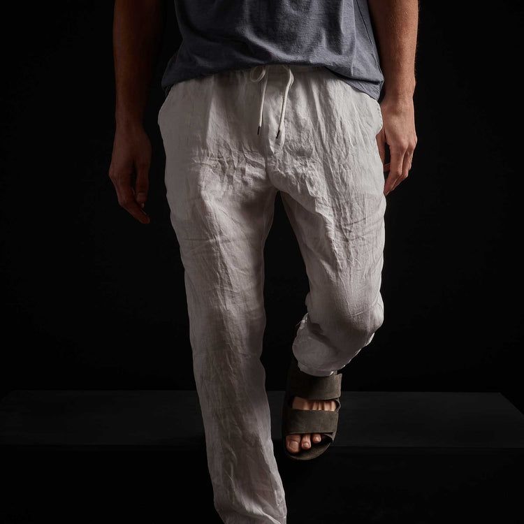 COOFANDY Men's Elastic Waist Linen Pants Beach Lightweight Pants Big and  Tall Drawstring Linen House Pants (Black, S) at  Men's Clothing store