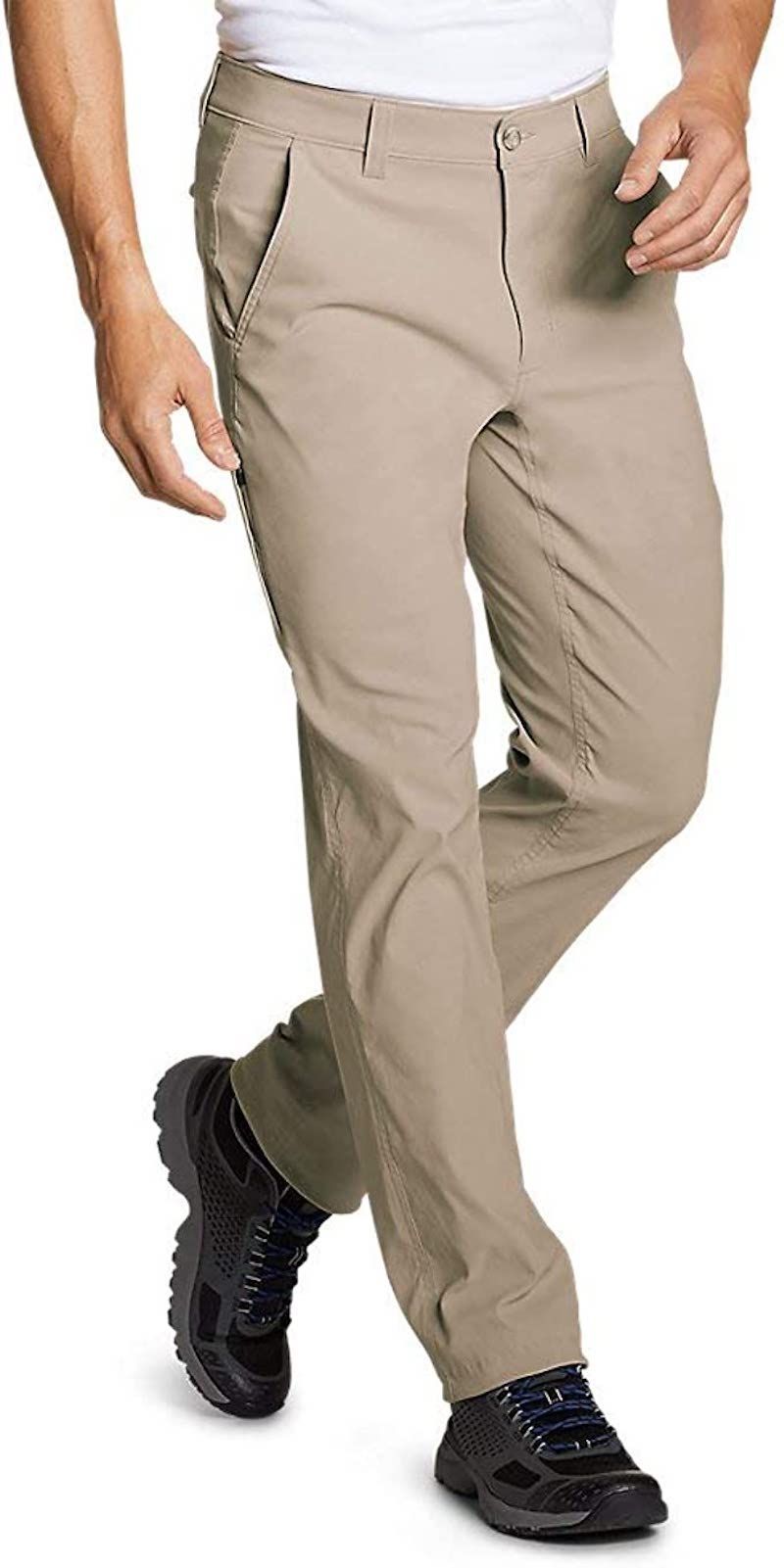Mens Spring Summer 98 Cotton Pants Business Slim Elastic Casual Trousers  Black Khaki Fit Straight Pant at Amazon Mens Clothing store