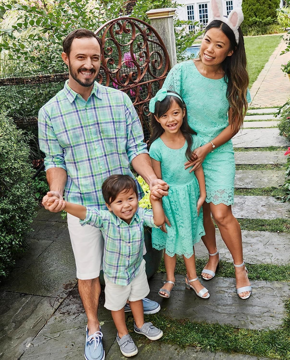 Sister and brother 2024 matching easter outfits