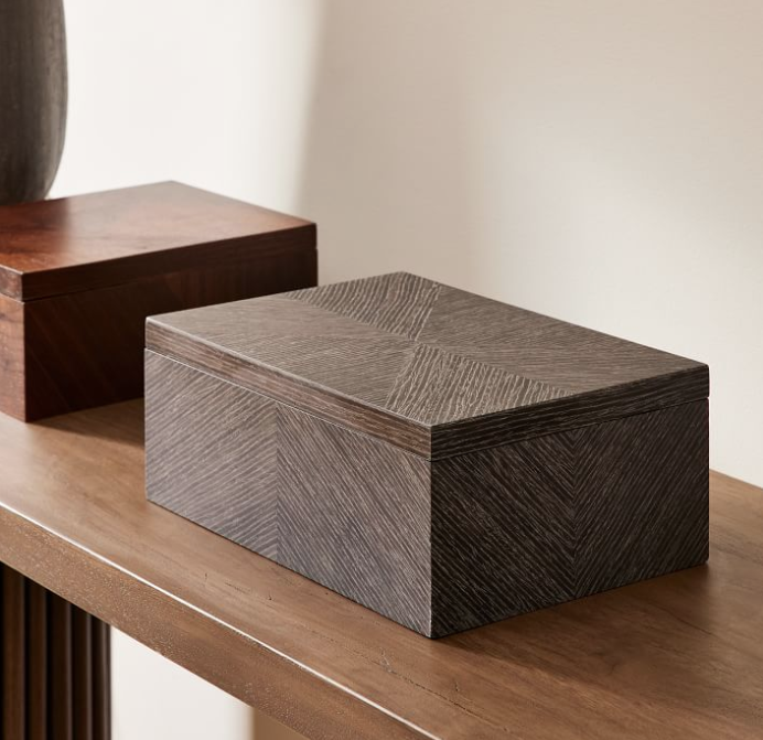 Modern Marquetry Wood Boxes