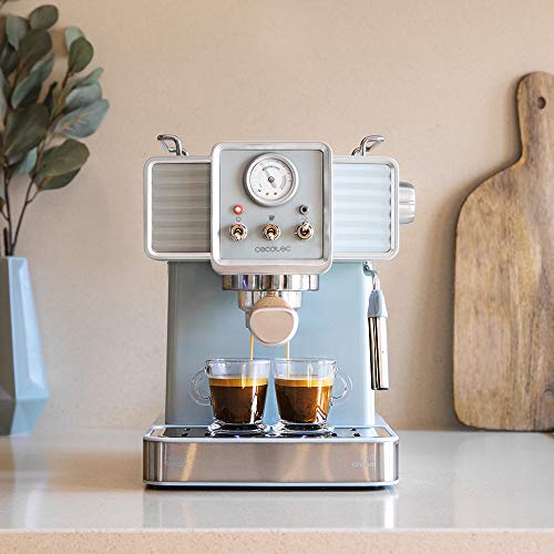Cafetera Express Power Espresso 20 Tradizionale para espressos y cappuccinos, rápido Sistema de Calentamiento por thermoblock, 20 Bares, manómetro PressurePro y vaporizador orientable