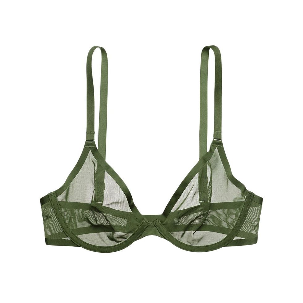 CUUP The Balconette Mesh Bra - Taupe