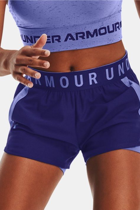 Under Armour Shorts Womens Black Athletic Mid Rise Drawstring