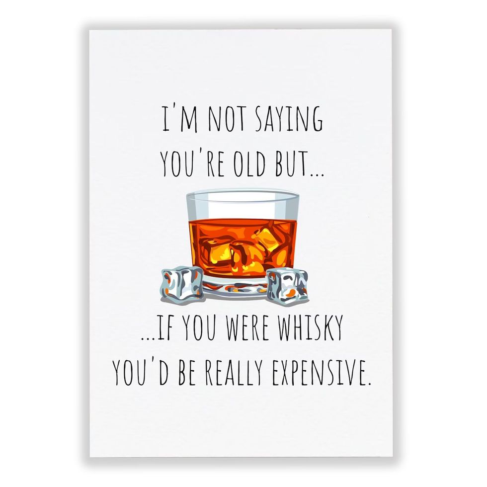 Expensive Whisky Birthday Card