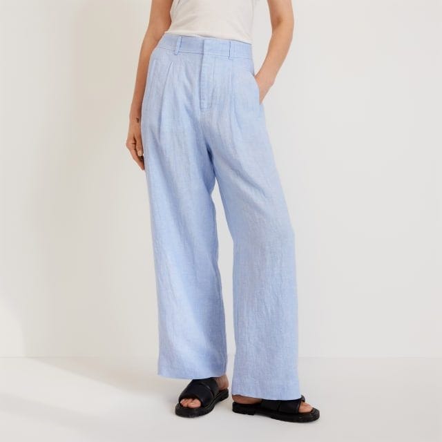 The Linen Way-High Drape Pant