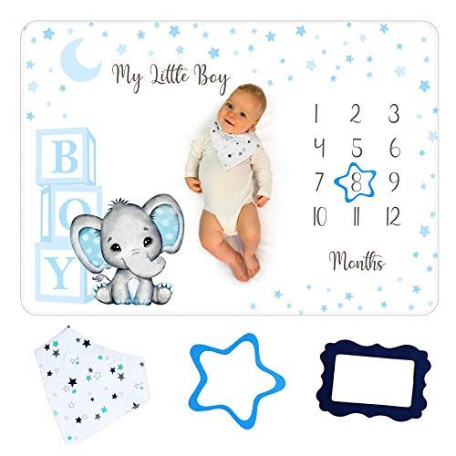 Amazon.com : iAOVUEBY Baby Boy Gifts, Baby Shower Gifts for Boys, Baby Gifts  for Newborn Boy, Wooden Baby Gift Basket Includes Swaddle Blanket Rattle  Toy Onesie Headband Bow Infant Hair Brush Babies
