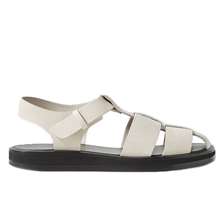 Gaia 1 Woven Textured-Leather Sandals