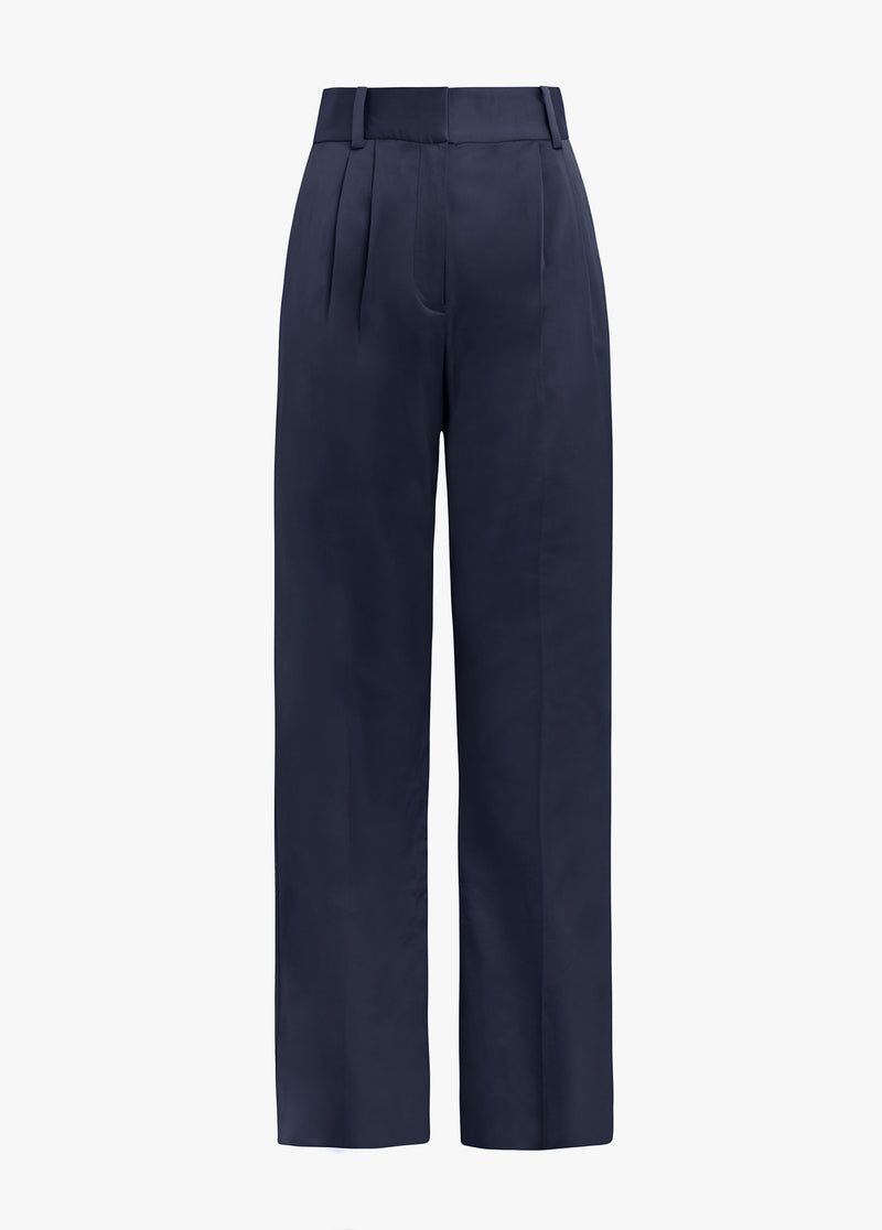 Contemporary Womens Straight Leg Trousers Navy  Simon Jersey