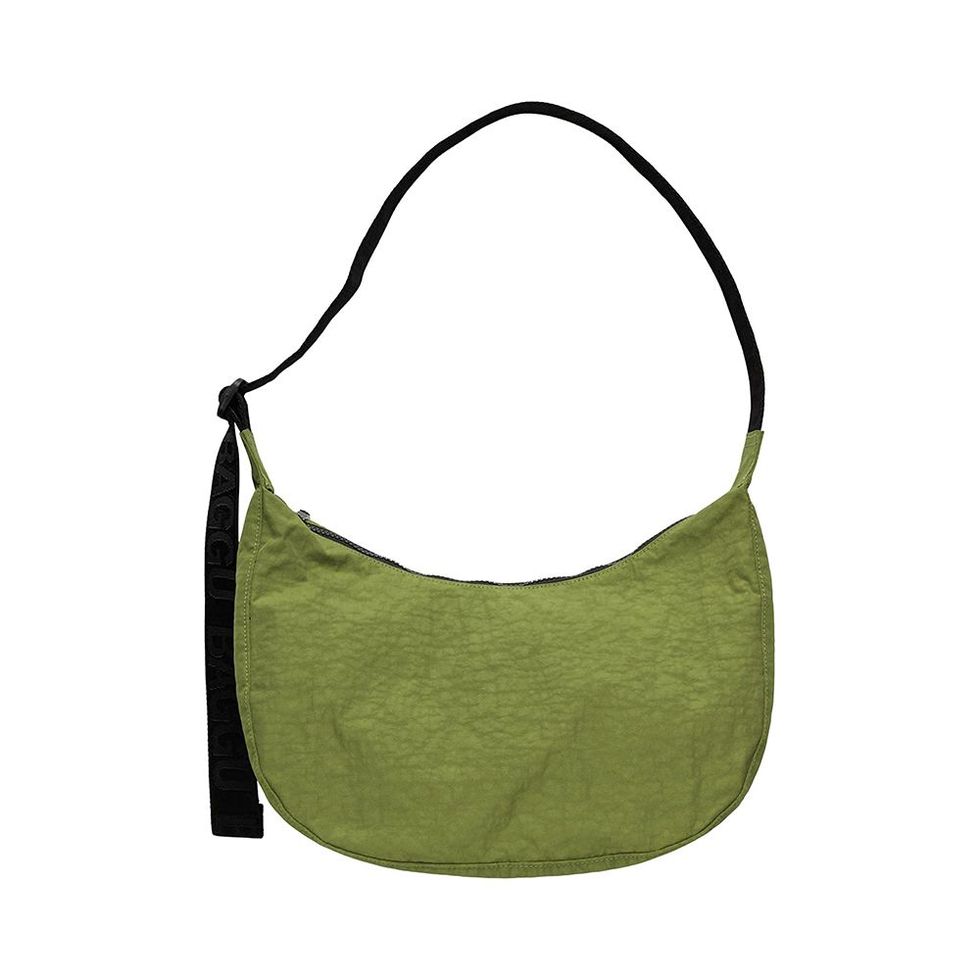 Crescent Shoulder Bag, Raffia Purse