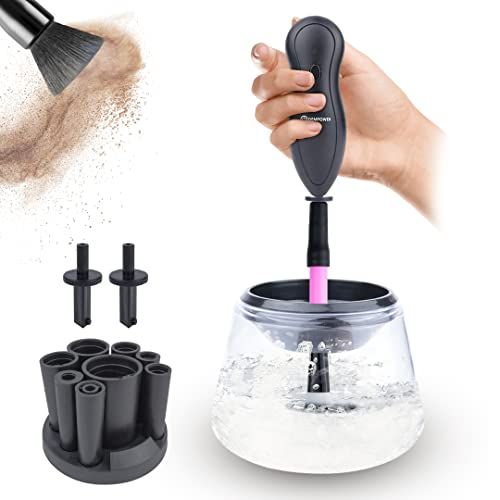 DEMPOWER Makeup Brush Cleaner Dryer, Super-Fast Brush Cleaner Machine Automatic Brush Cleaner Spinner Makeup Brush Tools, Makeup Brush Cleaner Portable Automatic Cosmetic Brush